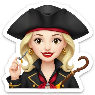 captain hook female sticker