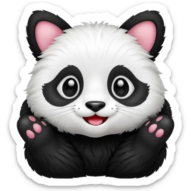 Panda cat sticker