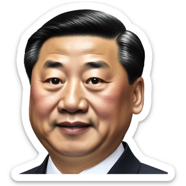 super realistic president xi jin ping sticker