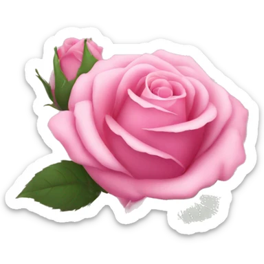 Pink rose sticker
