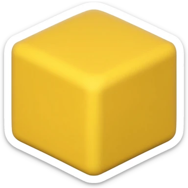 Light Yellow Cube sticker