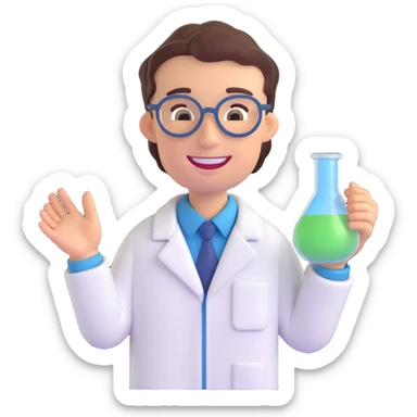 smile scientist sticker
