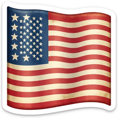 Flag of USA with only 13 stars sticker
