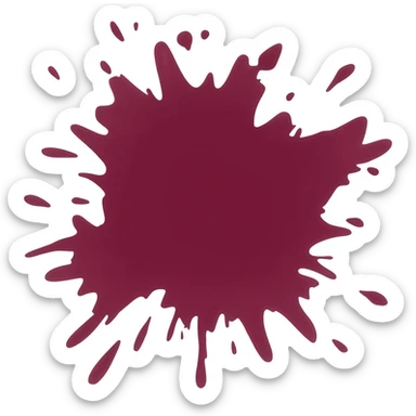maroon splatter sticker