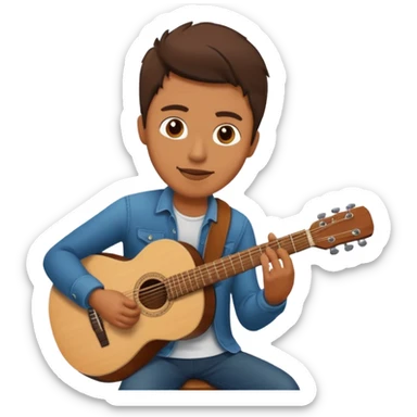 guitar player bold sticker