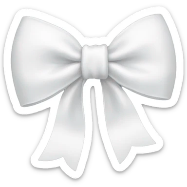 white bow sticker