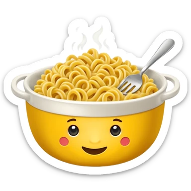 fusilli pasta bowl, just pasta, no other items sticker