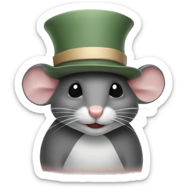Mouse in a hat sticker