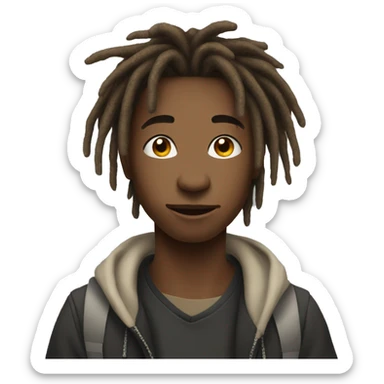 teen boy dreadhead sticker