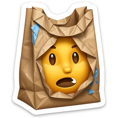 An empty bag sticker
