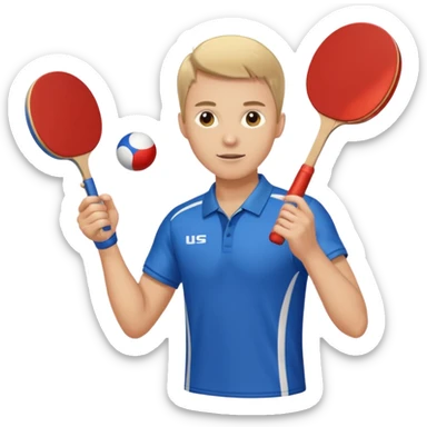 athlette with ping pong rocket sticker