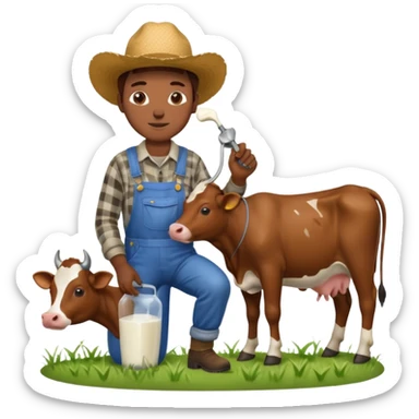 milking cows sticker