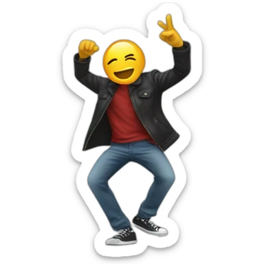 homme faisant un dab sticker