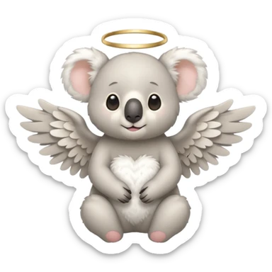 koala angel sticker