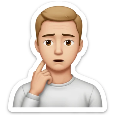 Guy holding his neck annoyed sticker