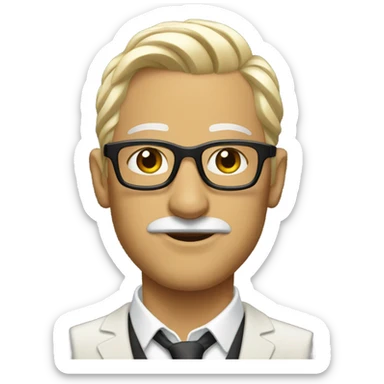 portrait of a stylish man sticker