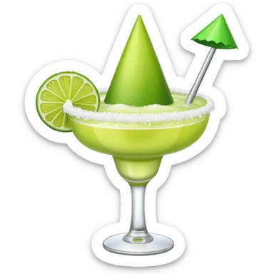 A margarita wearing a party hat. sticker
