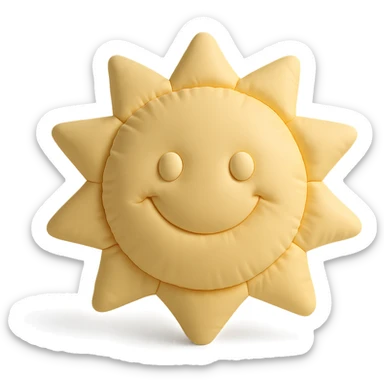 smiling sun sticker