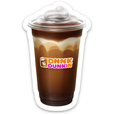 Dunkin iced coffee sticker