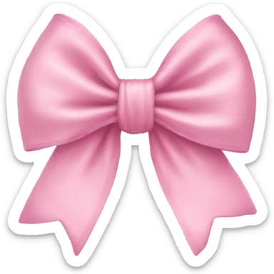 Velvet light pink bow sticker
