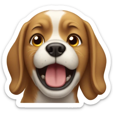 Dog crying of fun sticker
