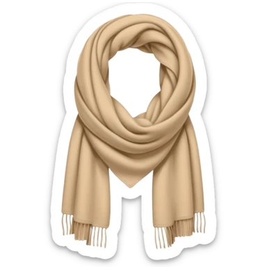 beige scarf sticker