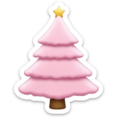 Baby pink Christmas tree  sticker