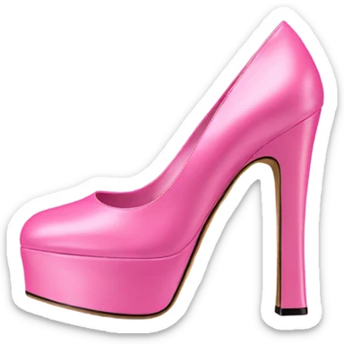 Platform Gucci heels pink sticker