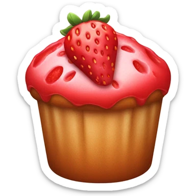 strawberry muffin sticker
