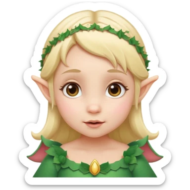 baby elf girl  blonde hair sticker