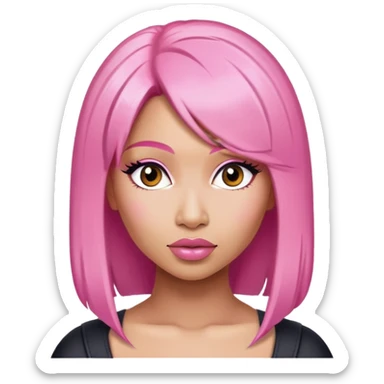 Nicki Minaj with pink hair sticker