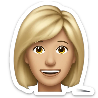 Brigitte Macron qui pleure sticker