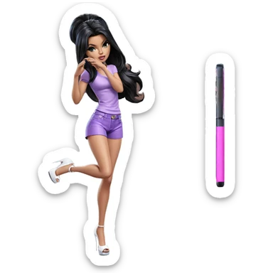 girl in high heels sticker