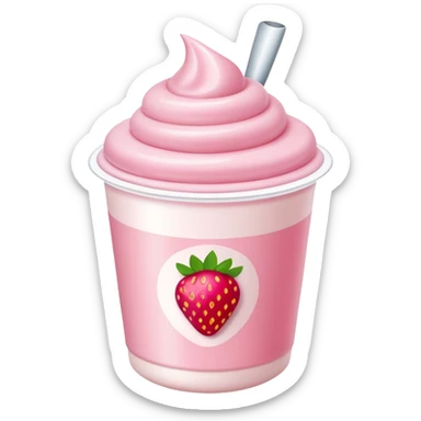 strawberry yogurt cup sticker