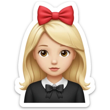 Chica rubia con lacito  sticker
