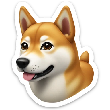 shiba inu dog looking to the side  sticker