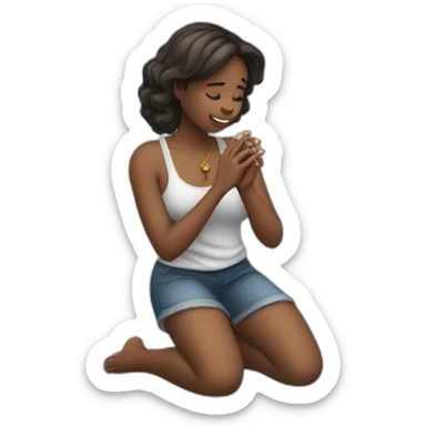 A girl kneeling down and proposing with ring  sticker