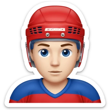 ice hockey player (#00A3E0) and red (#F9423A) sticker