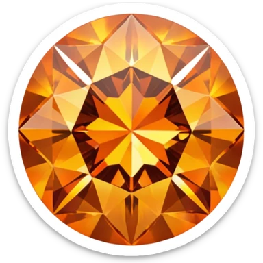 orange diamond sticker