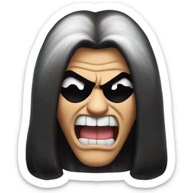 Gene simmons with tongue out sticker