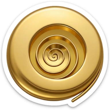 Golden upward spiral sticker