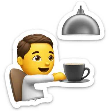 estudio con café sticker