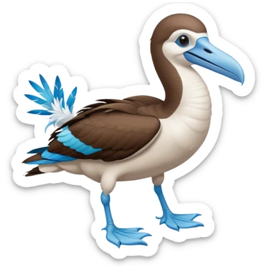 Blue-footed booby sticker