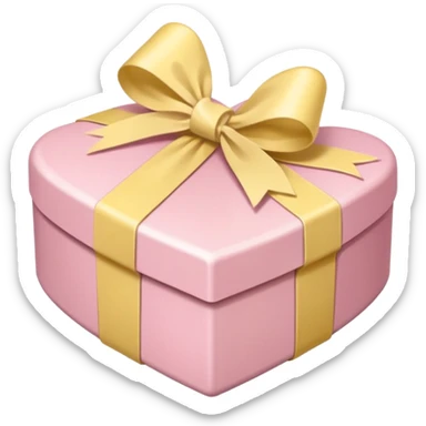 Box of chocolates (heart) in soft pink, beige and yellow pastel colors sticker