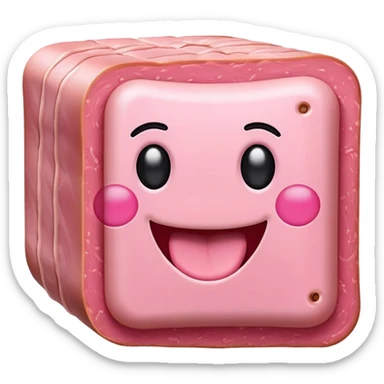 SPAM MEAT kawaii SMILE face EMOJI sticker