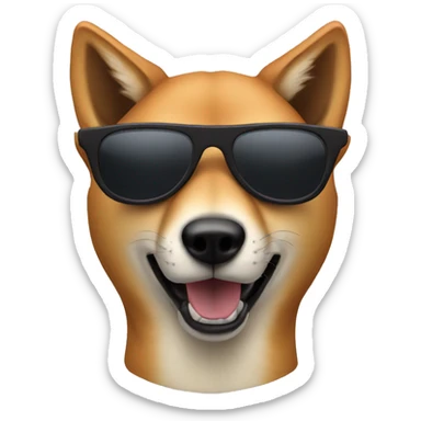dingo with sunglasses sticker
