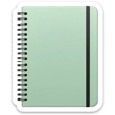 pale green note book sticker