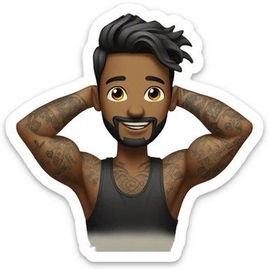 Hombre con tatuajes  sticker