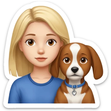 Một cái tầm 15 tuổi xinh đẹp như thiên thần và người yêu chó sticker