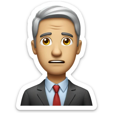 stressed business man sticker